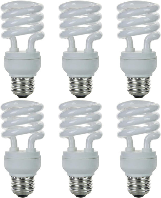 Sunlite 13 Watt Super Mini Spiral Medium Base Cool White (6 Pack)