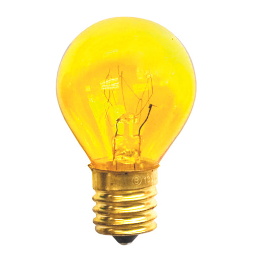 Bulbrite 10S11TY 10W Dimmable S11 Night Light Replacement Bulb, Intermediate Base, Transparent Yellow