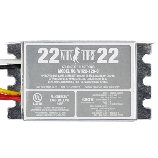 Fulham Workhorse 22 WH22-120-C (1) Lamp - 120 Volt - Instant Start - 0.87 Ballast Factor