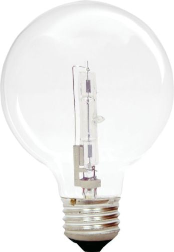 GE 12983 25-Watt G25 Globe Light Bulb, Crystal Clear
