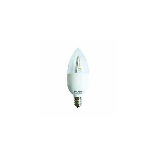 Bulbrite LED3CTC/E 3 Watt (25 Watt) LED B10 Non-Dimmable Chandelier Bulb, Candelabra Base, Clear