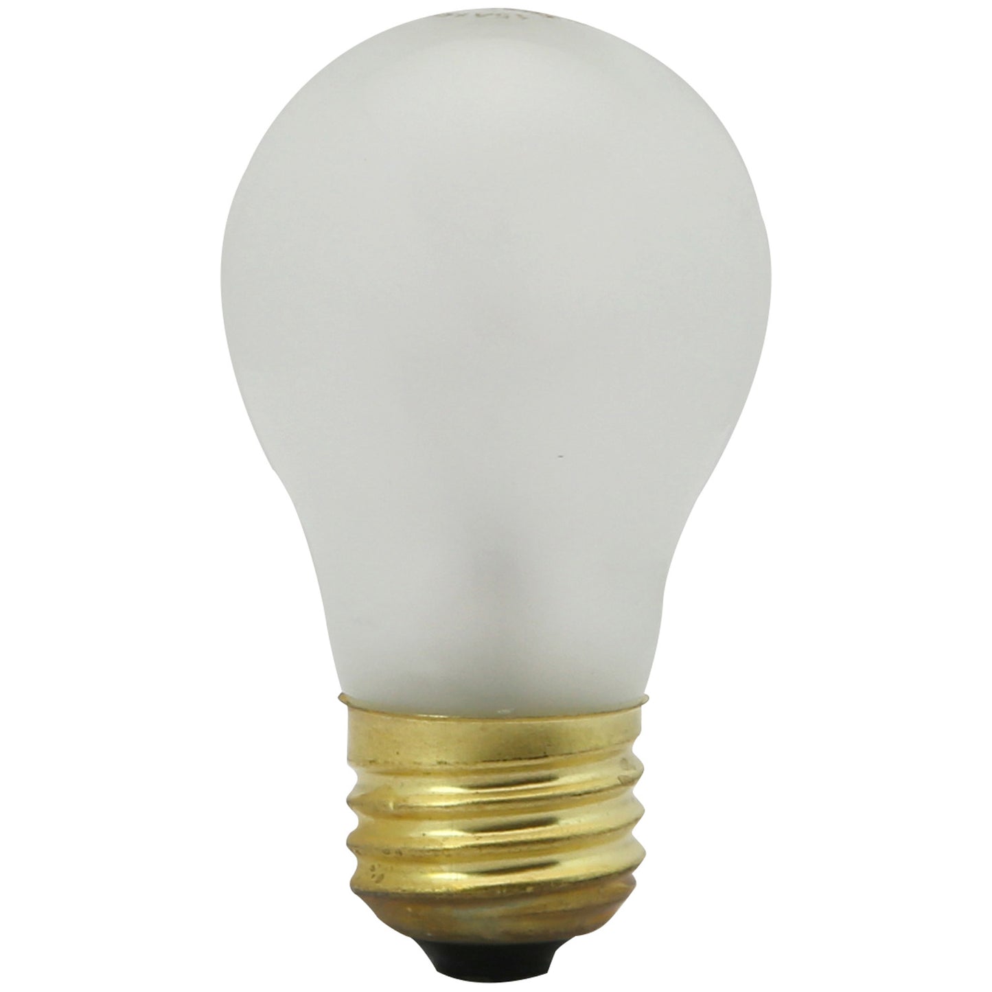 Incandescent Appliance A15 Light Bulb, 15 Watts, 70 Lumens, Medium Base (E26), Dimmable, Mercury Free, 2600K Warm White, Frost, 12 Count