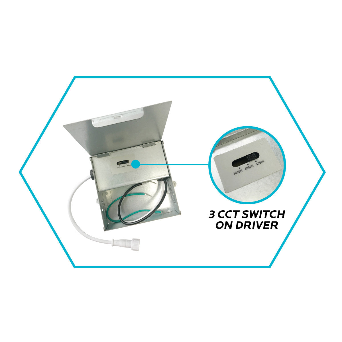 Luxrite Cct Change LED/MINI4/PANEL/3CCT/RD/B 3000K, 4000K, 5000K Cct Select