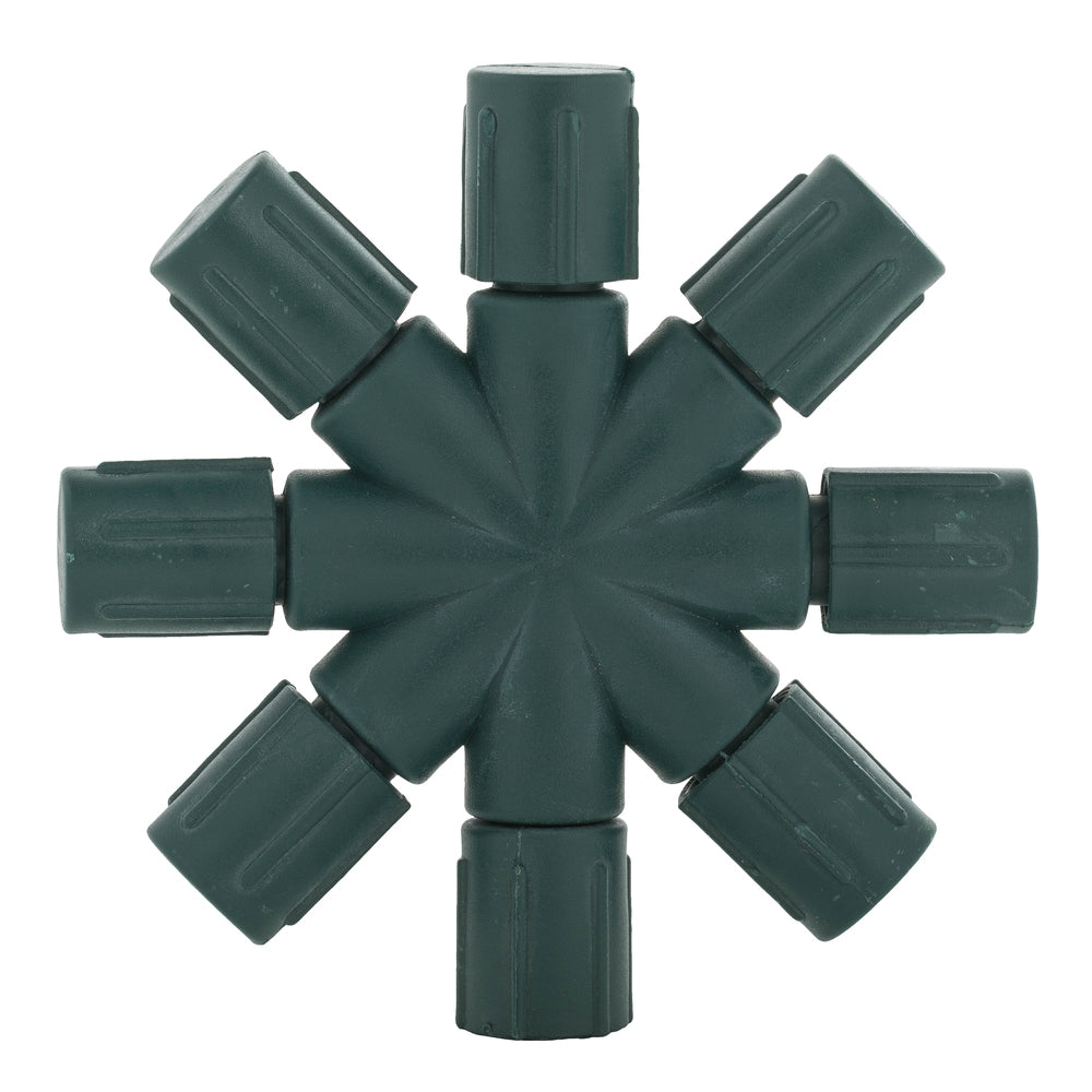 Vickerman Single Mold LED Set Green Coaxial 8-Way Splitter - 4 Pack, CSA/us Listed.