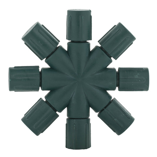 Vickerman Single Mold LED Set Green Coaxial 8-Way Splitter - 4 Pack, CSA/us Listed.
