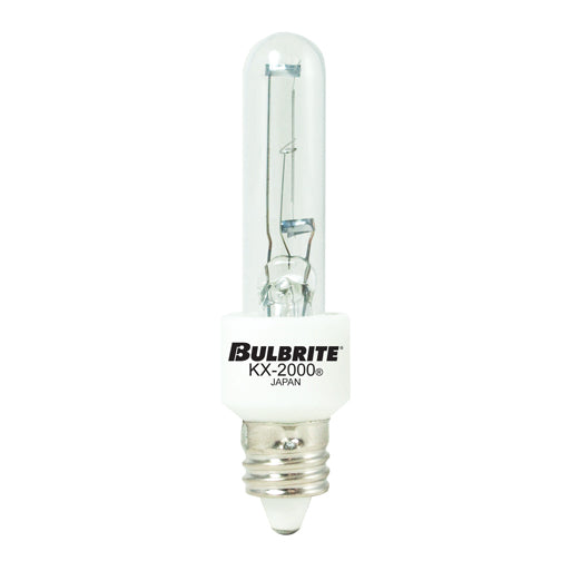 Bulbrite KX60CL/MC 60 Watt KX-2000 Dimmable Krypton/Xenon T3 Capsule Bulb, Mini-Candelabra Base, Clear
