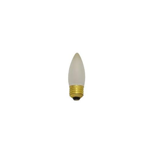 Bulbrite 25ETF/3 25 Watt Incandescent B10 Torpedo Chandelier Bulb, Medium Base, Frost