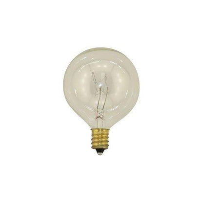 Bulbrite KR40G16CL 40 Watt Krystal Touch Dimmable Krypton G16 Globe Bulb, Candelabra Base, Clear