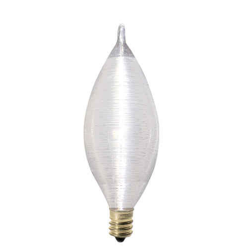 Bulbrite 40C11S 40 Watt Incandescent C11 Spunlite Chandelier Bulb, Candelabra Base, Satin