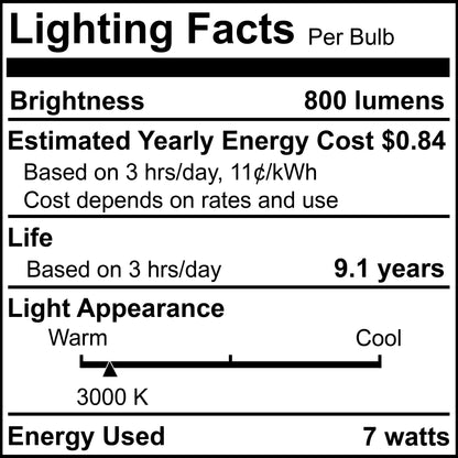 BULBRITE 7W LED A15 3000K FILAMENT BASICS DIMMABLE 4PK