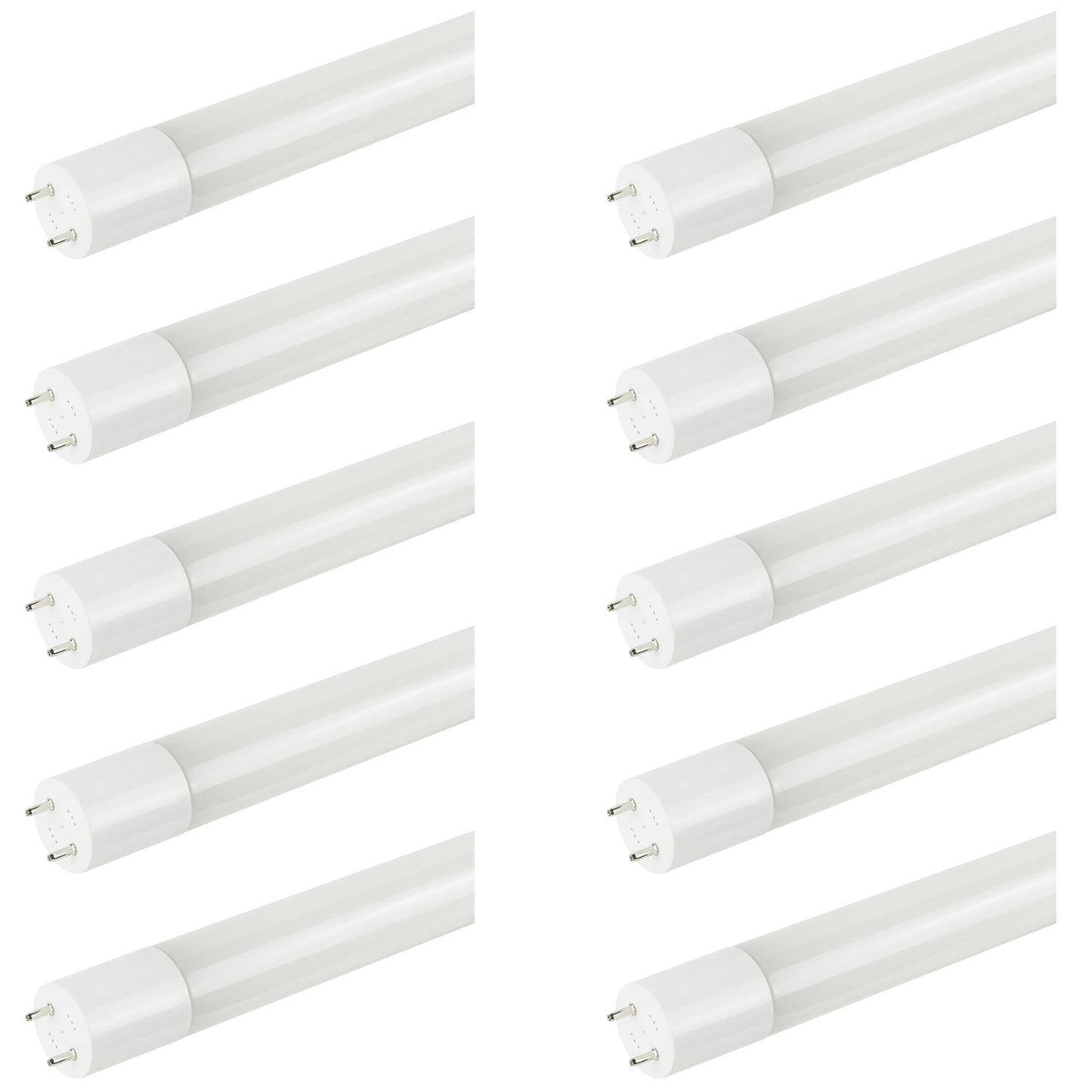 Sunlite T8/LED/2'/9W/50K/DLC LED 9W Frosted T8 Tubular Lamps, G13 Base, 5000K Super White, 10 Pack