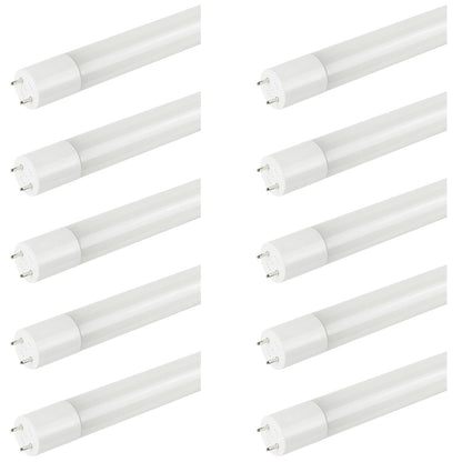 Sunlite T8/LED/2'/9W/50K/DLC LED 9W Frosted T8 Tubular Lamps, G13 Base, 5000K Super White, 10 Pack