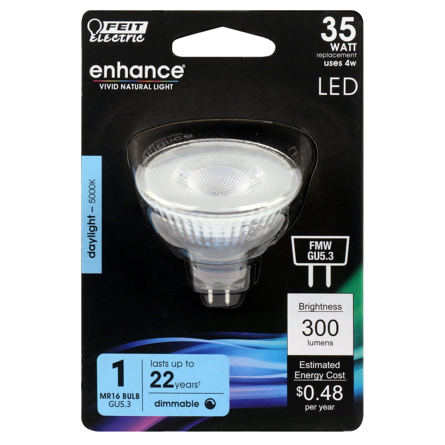 35-Watt Equivalent MR16 Dimmable Daylight Enhance LED