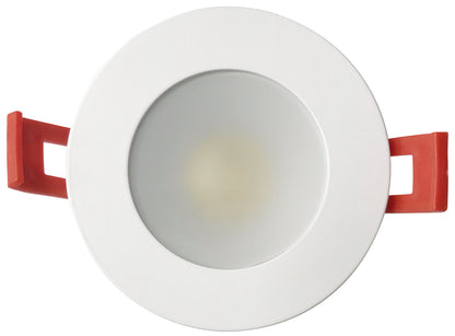 Luxrite 2" Regressed Interchangeable Canless Spotlight Round Slot Aperture Trim, Pack of 4 Waterproof Finish (LR23444)