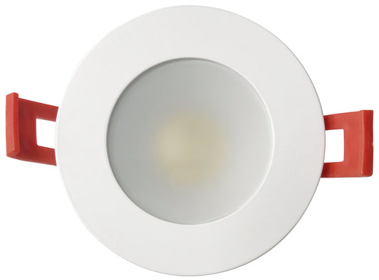 Luxrite 2" Regressed Interchangeable Canless Spotlight Round Slot Aperture Trim, Pack of 4 Waterproof Finish (LR23444)