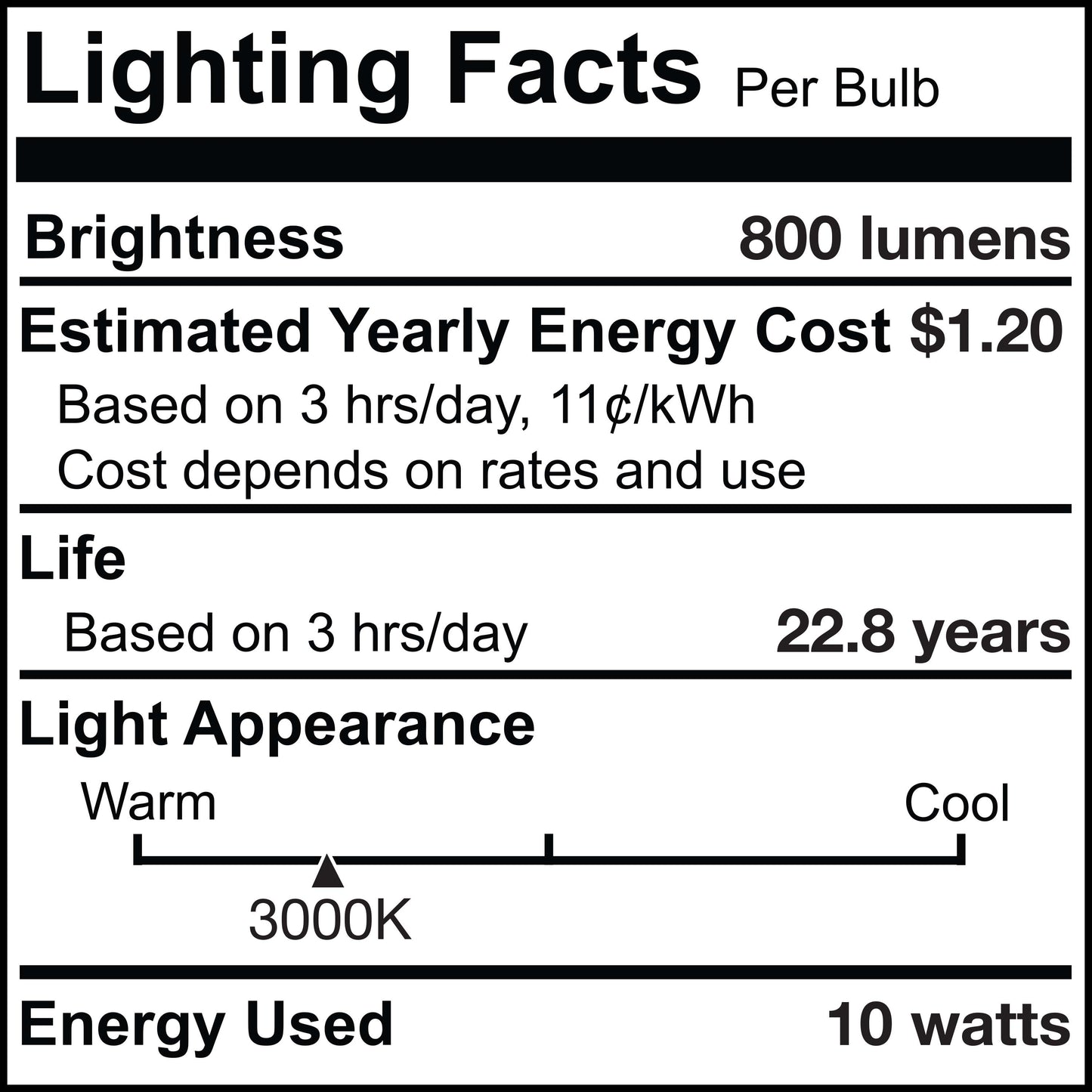 Bulbrite Pack of (6) 10 Watt Dimmable Flood PAR30SN Medium (E26) LED Bulb - 800 Lumens, 3000K, and 80 CRI