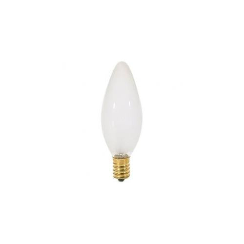 Bulbrite 25CTF/E14 25 Watt Incandescent B10 Torpedo Chandelier Bulb, European Base, Frost