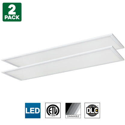 Sunlite LED Light Panel, 1x4 Foot, 40 Watt, 5000K Super White, 4000 Lumens, Dimmable, DLC listed, 50000 Hours Average Life Span, 2-Pack