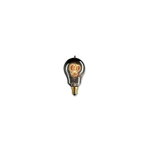 Bulbrite NOS25A15/LP/E12/SMK 25 Watt Nostalgic Edison A15 Bulb, Vintage Loop Filament, Candelabra Base, Smoke Finish