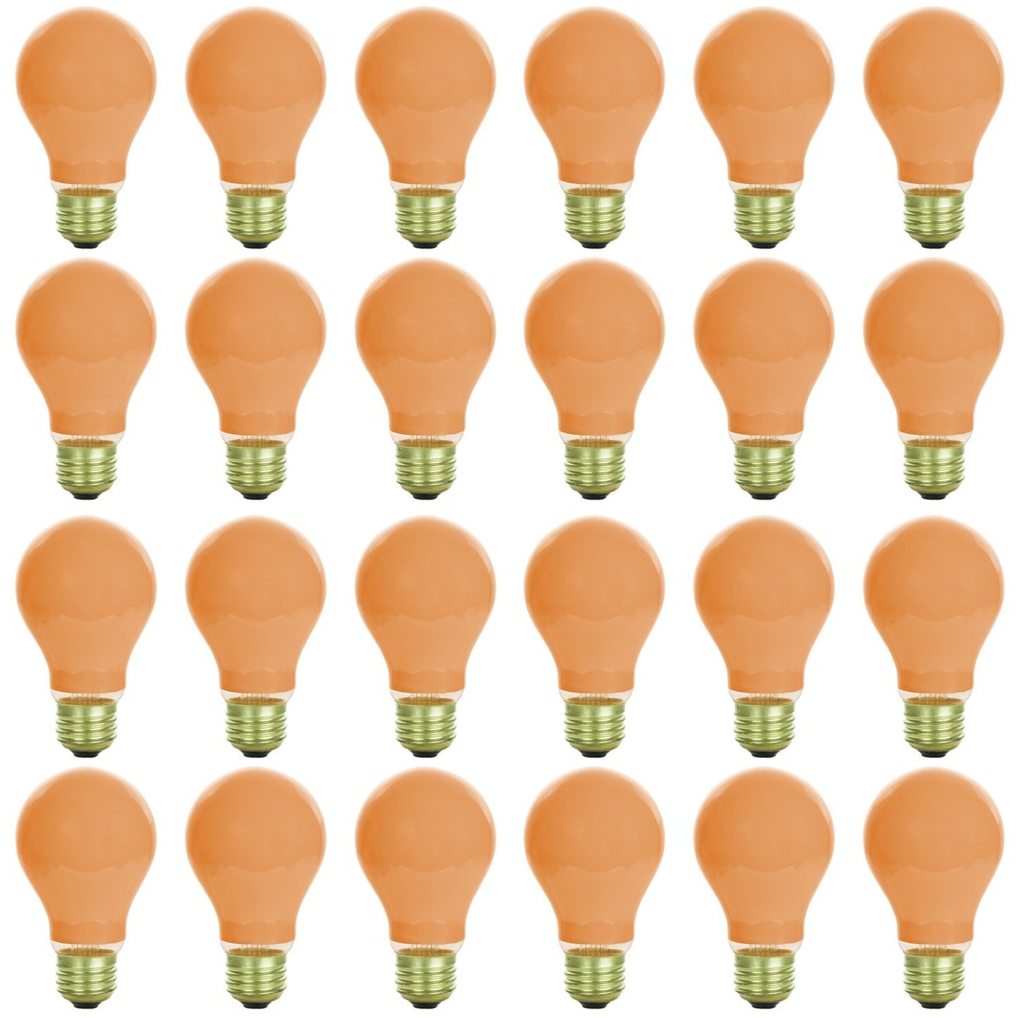 Sunlite 40 Watt A19 Colored, Medium Base, Ceramic Orange