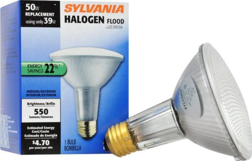 Sylvania 16156 39-Watt PAR30 Long Neck Halogen Reflector Wide Flood