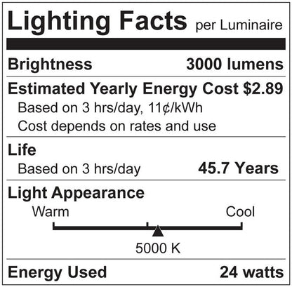 Luxrite LED 4' T5 3 Way Universal Light Tube, G5 Base, 24W, 3300 Lumens, 5000K - Bright White, 83 CRI, Frosted White Finish (LR34159)