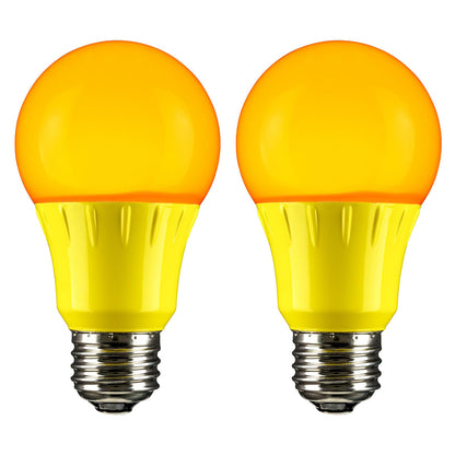 Sunlite LED A Type Colored 3W Light Bulb Medium (E26) Base, Yellow