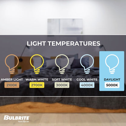 Bulbrite LED A19 Dimmable Medium Screw Base (E26) Light Bulb, 60 Watt Equivalent 5000K, 24 Pack