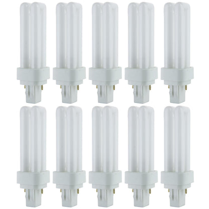 Sunlite 13 Watt PLD 2-Pin Double U-Shaped Twin Tube, GX23-2 Base, Warm White