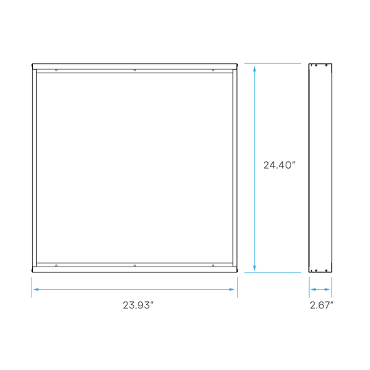 2X2 PANEL SURFACE KIT — Bulb Center