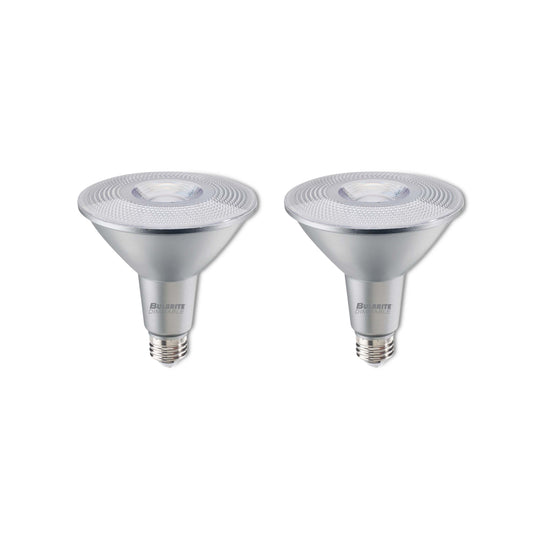 Bulbrite Pack of (2) 15 Watt Dimmable Narrow Flood PAR38 Medium (E26) LED Bulb - 1200 Lumens, 3000K, and 80 CRI