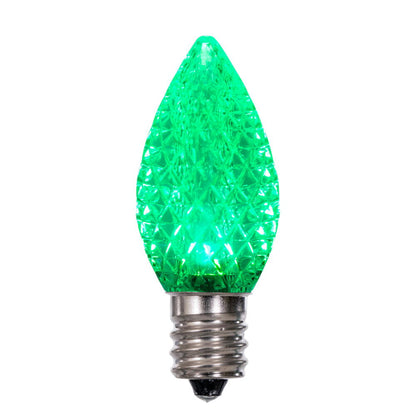 Vickerman C7 LED Green Faceted Replacement Bulb, - 50 Pack