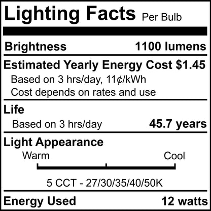 12W LED 4" HIGH LUMEN RECESSED 5CCT DOWNLIGHT W/ METAL JBOX SMOOTH WHITE ROUND DIMMABLE 80CRI 120V-4PK