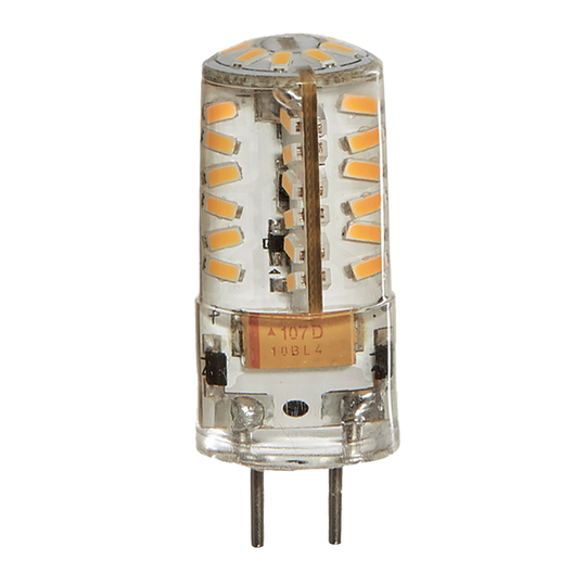 Luxrite GY6.35 LED 1.25" Light Bulb, 3W, 200 Lumens, 12V, 3000K - Soft White, Clear Finish (LR24607)