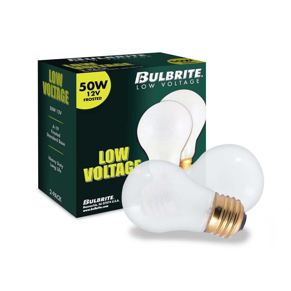 Bulbrite Pack of (12) 50 Watt Dimmable Frost A19 Incandescent Light Bulbs with Medium (E26) Base, 2700K Warm White Light