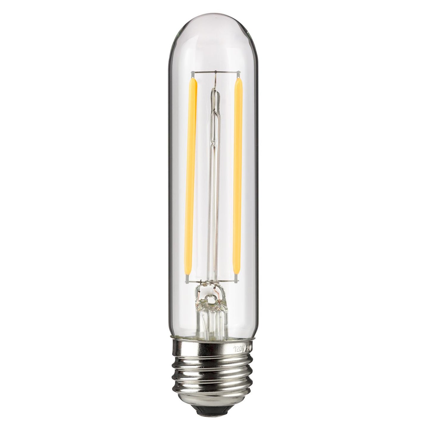 Sunlite LED Filament T10 Tubular Light Bulb, 2 Watts (25W Equivalent), 160 Lumens, Medium E26 Base, 120 Volts, Dimmable, 90 CRI, UL Listed, Clear, 5000K Daylight, 10 Pack