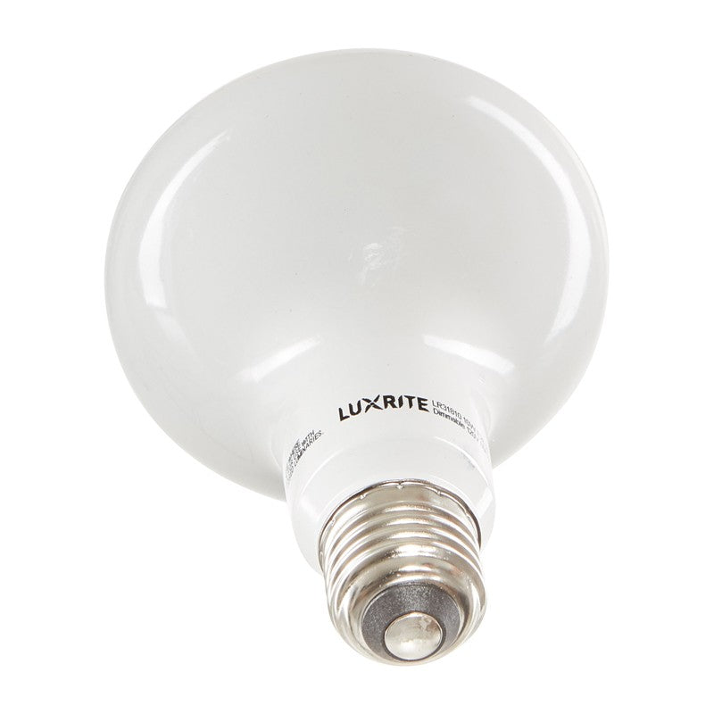Luxrite LED BR30 Reflector Light Bulb, 9W, 650 Lumens, 4000K - Cool White, 80 CRI, Frosted White Finish, Dimmable, Pack of 7 (LR31853)