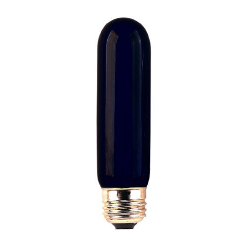 Bulbrite 40T10BL 40 Watt Incandescent T10 Tubular Bulb, Medium Base, Black Light