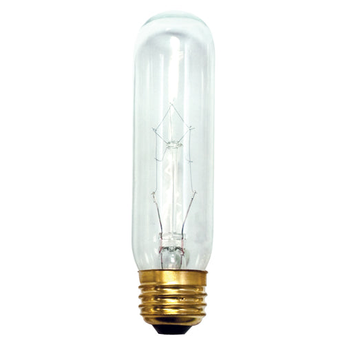 Bulbrite 60T10C 60 Watt Incandescent Showcase/Aquarium/Display T10 Tubular Bulb, Medium Base, Clear