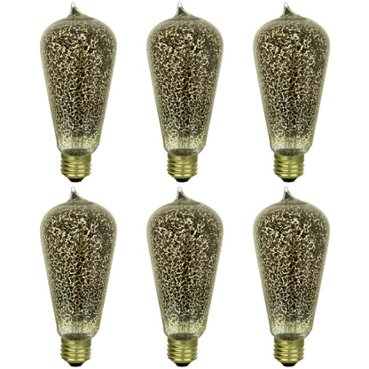 Sunlite 40 Watt Antique Edison S19, Medium Base, Golden Fleck