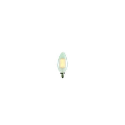 Bulbrite LED4CA10/27K/FIL/E12/F 4 Watt LED Frost Filament CA10 Bulb, Candelabra (E12) Base, Frost Finish