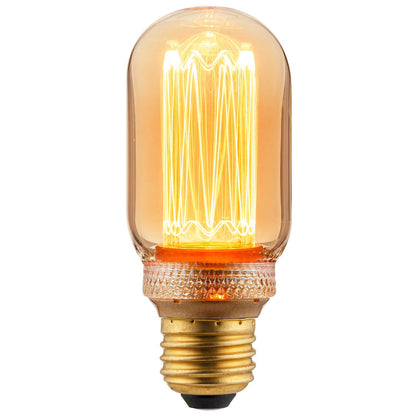 Sunlite 81253-SU LED T14 Virtual Filament Bulbs, Medium Base, Amber Glass, Dimmable, 15,000 Hour Life, UL Listed, 20K Amber 1 Pack