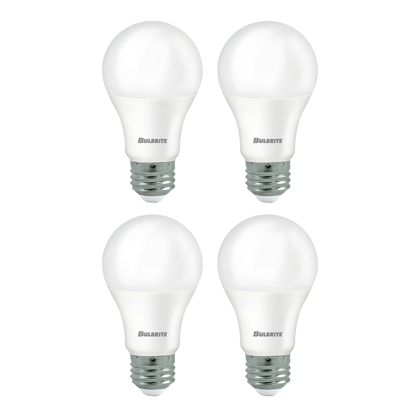 Bulbrite Pack of (4) Three-Way A21 LED Light Bulbs with Medium (E26) Base, 2700K Warm White Light, 500/900/1500 Lumens