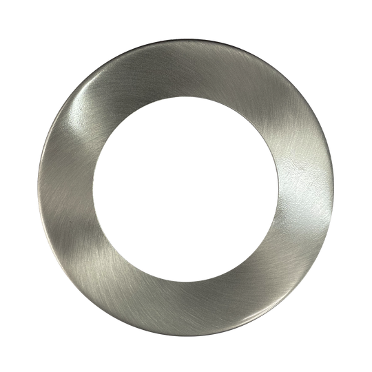 Luxrite 4" Mini Panel Round Smooth Brushed Nickel Trim For Canless Wafer Spotlight, Pack of 7 (LR23771)