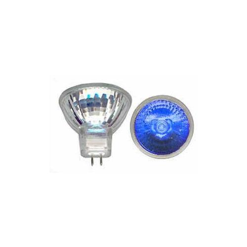 Bulbrite FTD/B 20 Watt Dimmable Color Light Halogen MR11, Bi-Pin GU4 Base, Blue