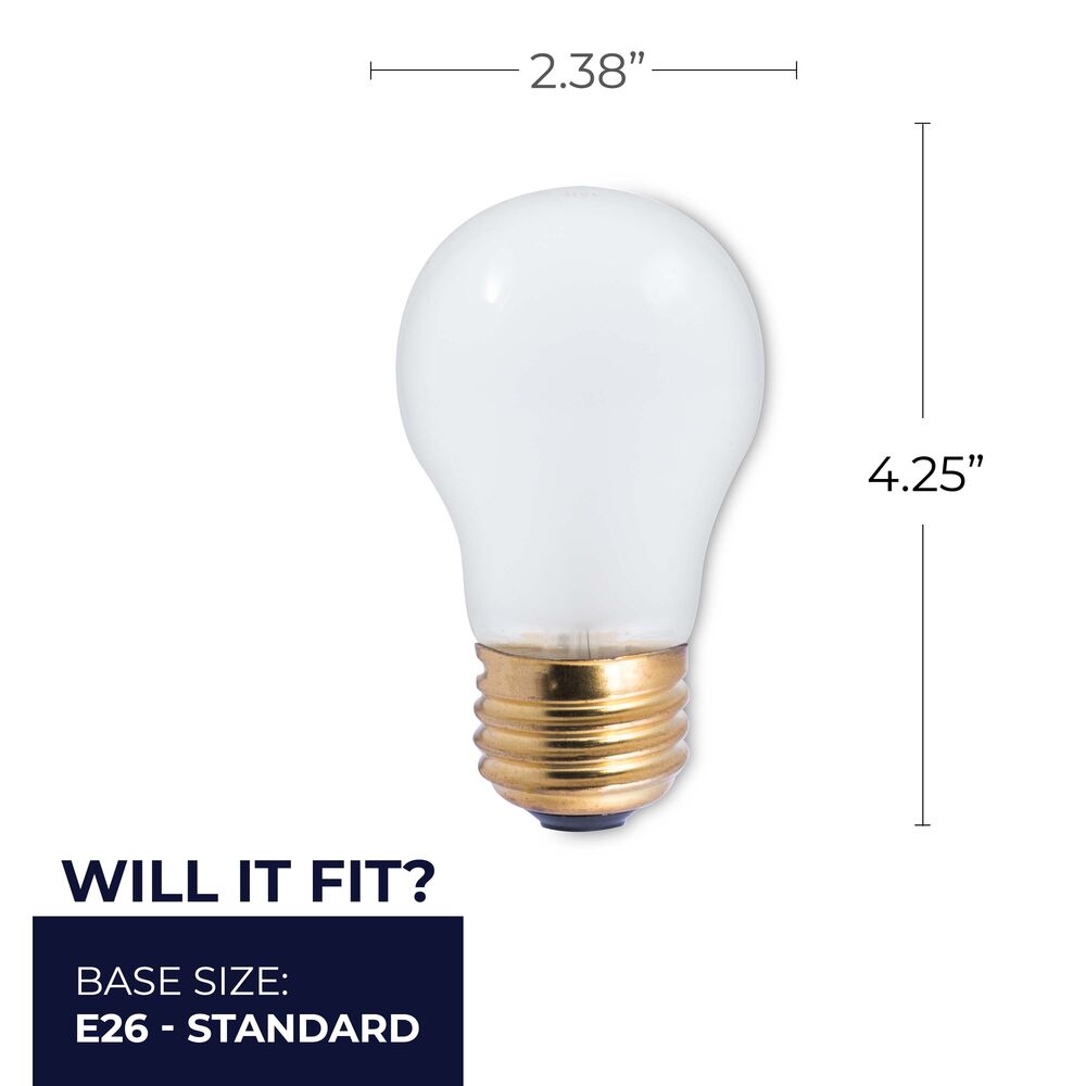 Bulbrite Pack of (12) 50 Watt Dimmable Frost A19 Incandescent Light Bulbs with Medium (E26) Base, 2700K Warm White Light