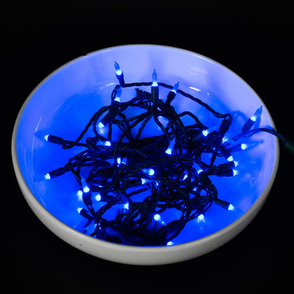 Vickerman 25' Frosted Blue Single Mold Italian LED Christmas light set.- 2 Pack