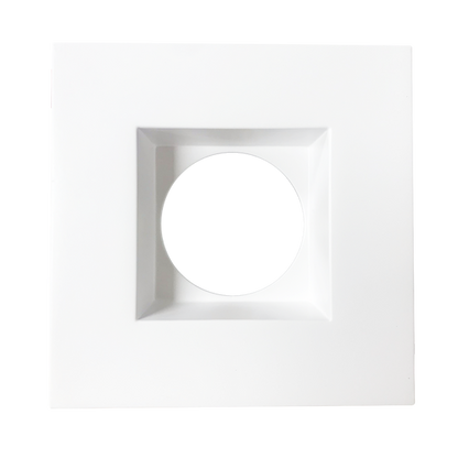 Luxrite 4" Regressed Interchangeable Square Smooth White Trim Canless Spotlight (LR24954)