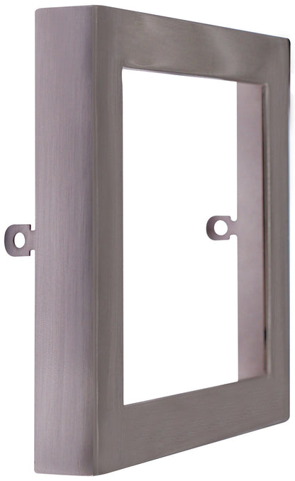 Luxrite Surface Mount 4" Square Slim Brushed Nickel Trim Finish, Pack of 5 (LR23679)