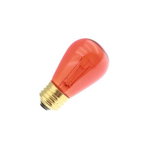 Bulbrite 11S14TA 11W Dimmable S14 String Light Replacement Bulb, Medium Base, Transparent Amber